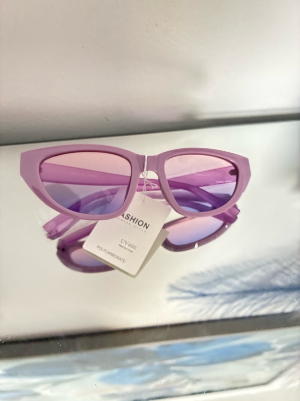 Lavender Cat Eye Sunglasses | Purple Gradient Lens | Trendy Statement Shades
